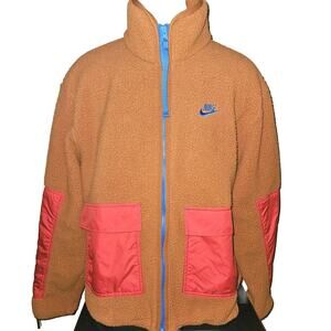 NIKE Sportswear Essentials Sherpa Fleece Zip Jacket DD5021-246 Size M
